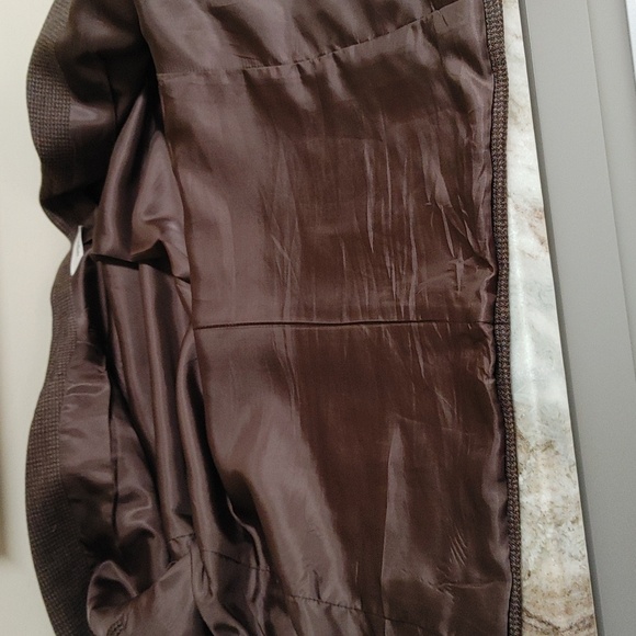 Pronto-Uomo Lambswool Brown Tweed Sports Jacket Size 42 R - Picture 11 of 12